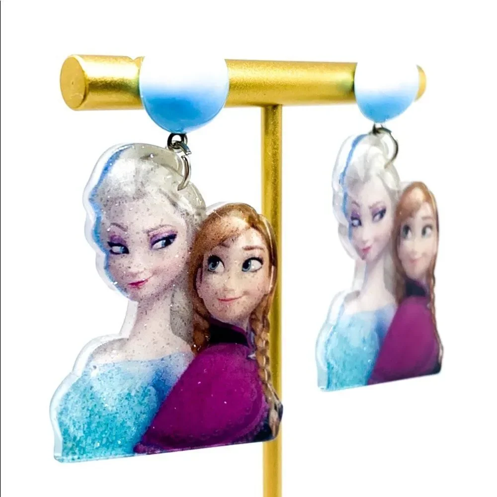 NWT Frozen Glittery Dangle Earrings